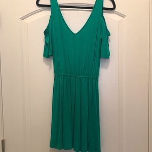 Socialite Green Open Shoulder Dress